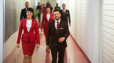 Virgin Atlantic employees walking