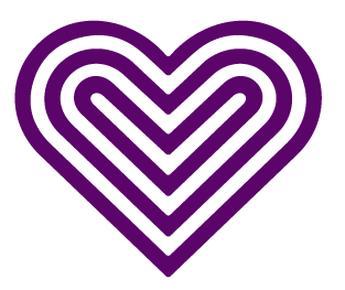 Purple love heart.