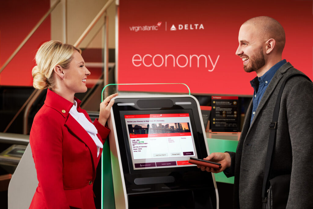 Conversation of a Virgin Atlantic representative with a customer